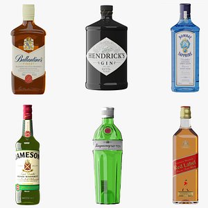 Realistic PBR Branded Liquor Collection