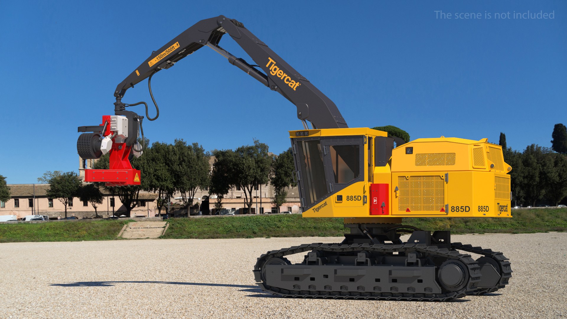 Tigercat 855D Tracked Harvester 3D model preview