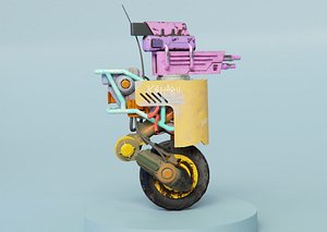 Cyberpunk Weapon Robot 3D model