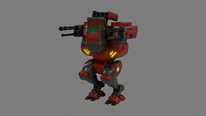 SF Light Weight Mech - Low Poly - Game Ready - PBR