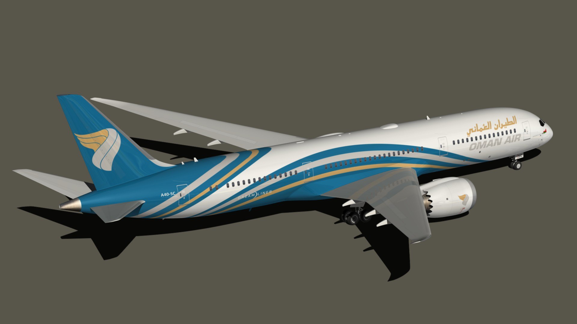 Boeing 787 Oman 3D Model - TurboSquid 1677478