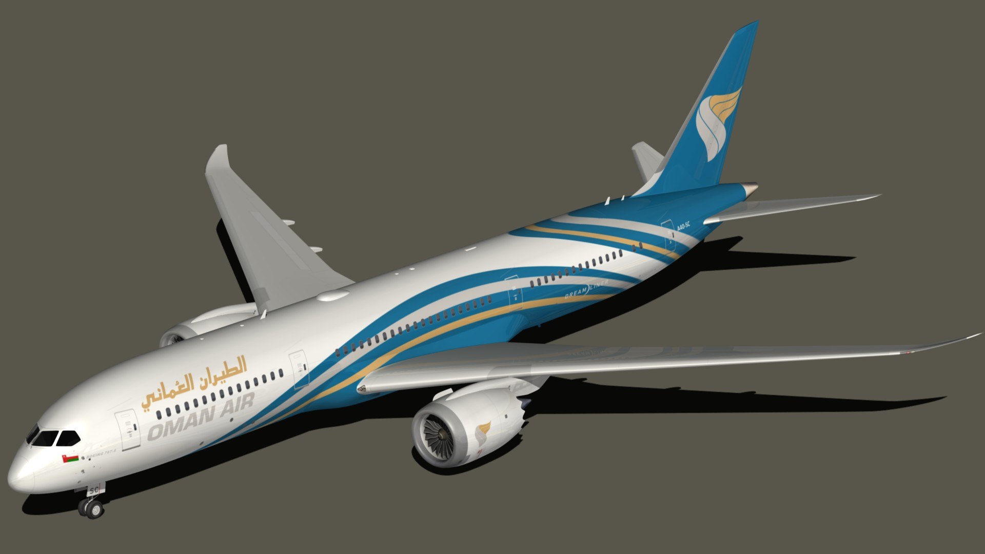 Boeing 787 Oman 3D Model - TurboSquid 1677478