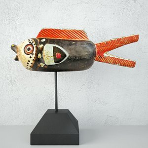 3D Mali Wood Bozo Fish Puppet 2