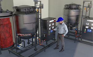 3d model bioreactor scientist lab