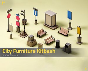 16 City Furniture - Kitbash