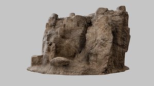 3D Dessert Terrain Rock 02 model