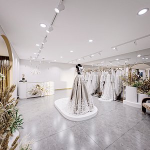 3D Wedding dress store