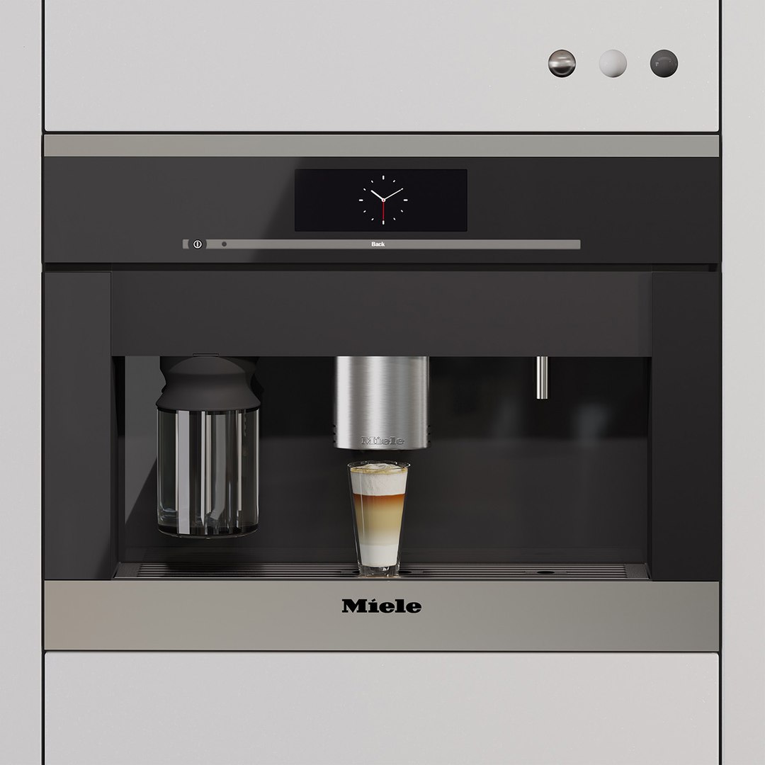 3D Miele Coffee Make With Cappuccino TurboSquid 2128527