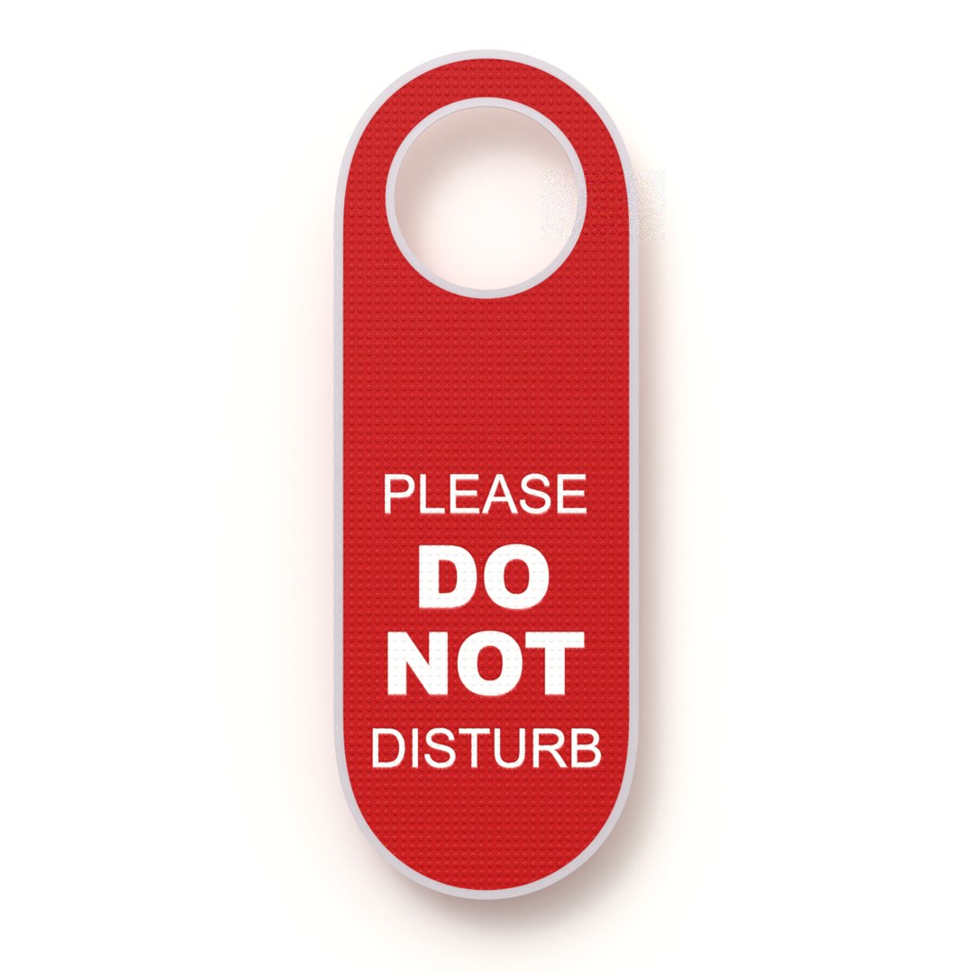 Door Hanger Disturb 3D Model - TurboSquid 1401519