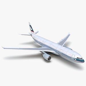 3d model airbus a330 p2f cathay pacific