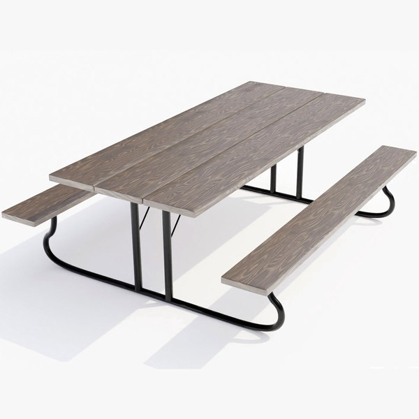 Picnic Table 3D Models for Download | TurboSquid
