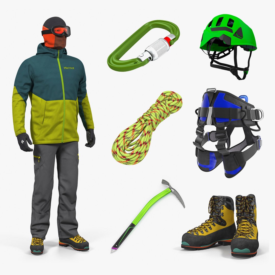 Climbing Equipment Collection 4 3D model preview