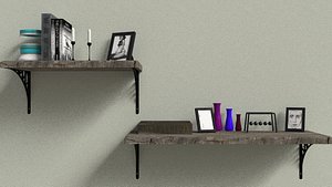 raw cut shelves 3D