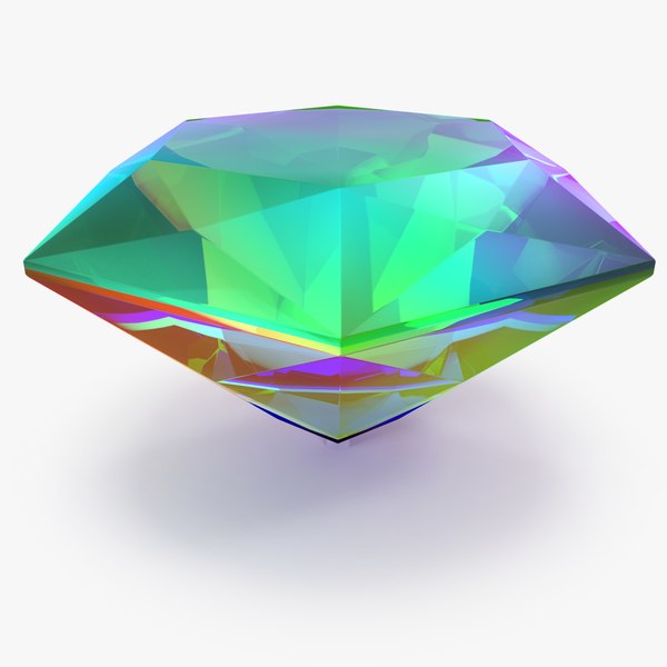 3D Fire Rose Hexagon Cut Mystic Topaz