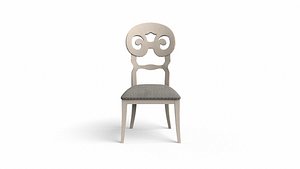 Gwendolyn white Dining Chair 3D model