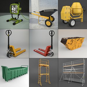 set industrial 3d model