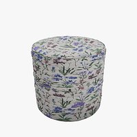 Round pouf pleated