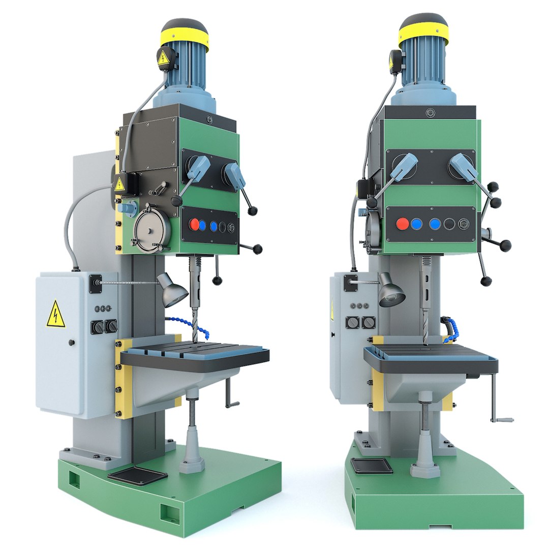 2N150 Drill Vertical Press - Industrial Machine Tool 3D Model ...