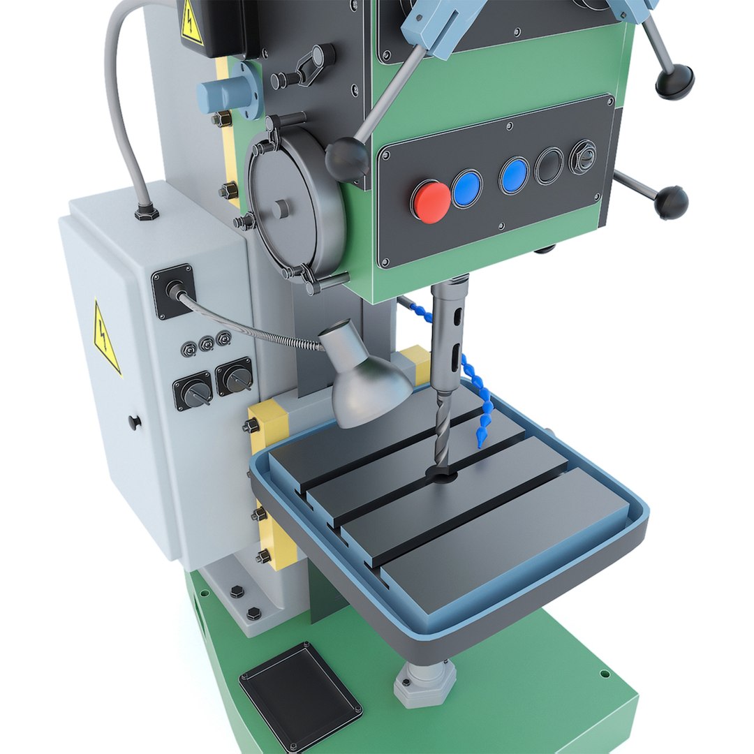 2N150 Drill Vertical Press - Industrial Machine Tool 3D Model ...