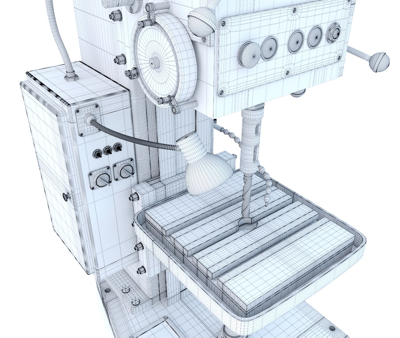 2N150 Drill Vertical Press - Industrial Machine Tool 3D Model ...