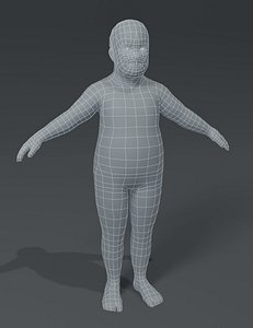 fat boy kid child 3D model