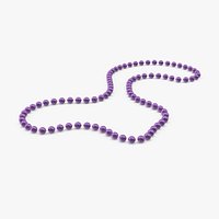 Mardi Gras Beads Round Purple on Floor