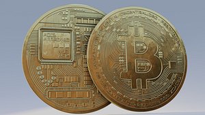 bitcoin tocken coin with 8k pbr textures