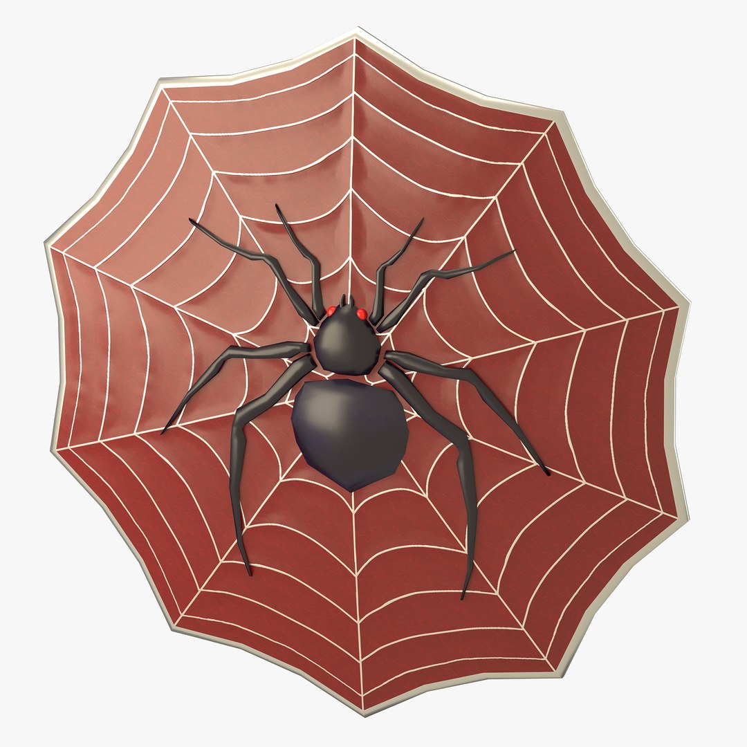 spider decorated shield 3d model