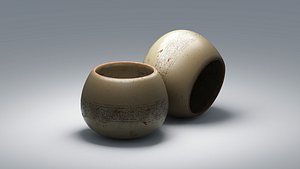 Weathered Decorative Ceramic Pottery 02 3D