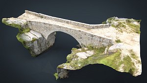 3D medieval bridge model