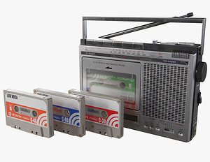 HITACHI TRK-5450EX Cassette Recorder Low-poly