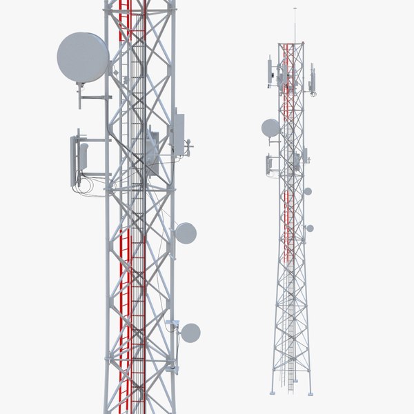 3D telecommunication tower communication model