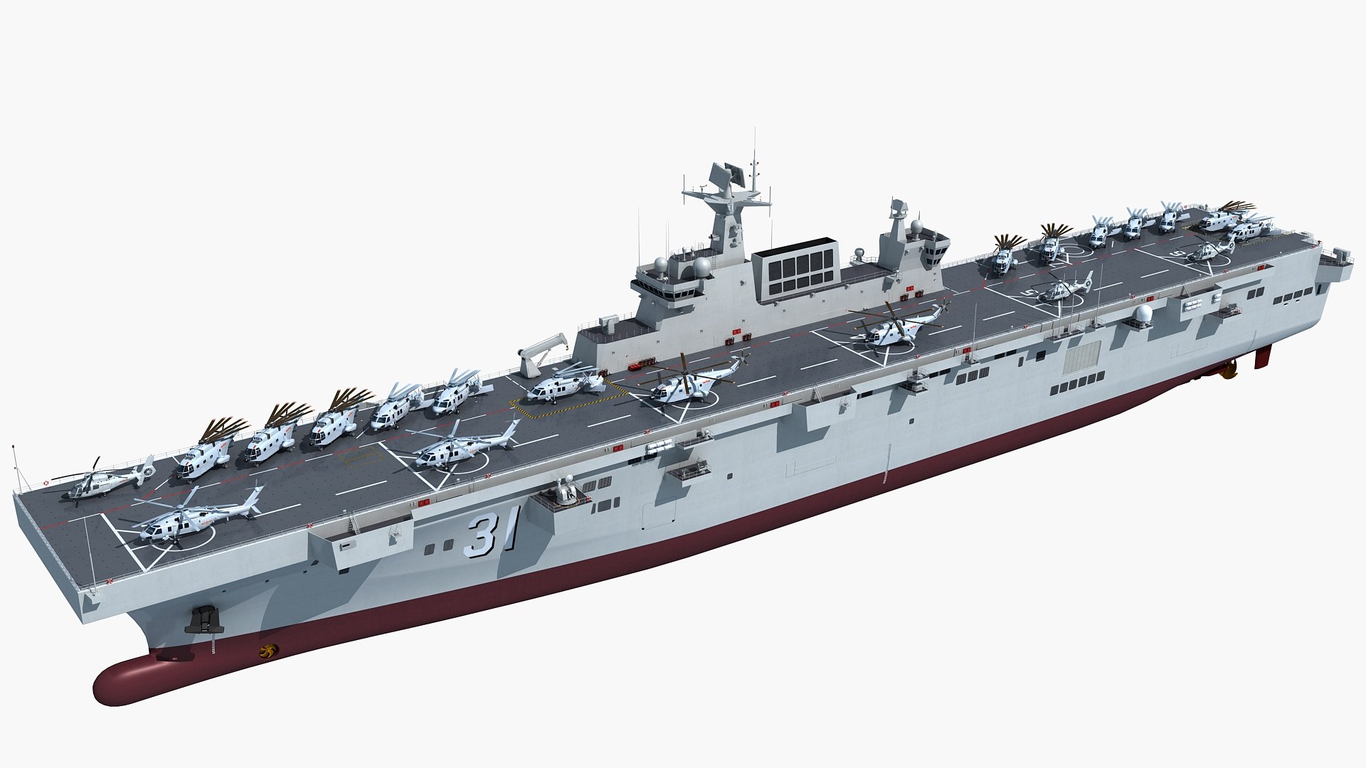 3d Chinese Navy Type 075 Amphibious Assault Ship - Turbosquid 1940364