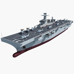 3D Chinese Navy Type 075 Amphibious Assault Ship