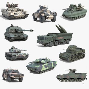10 Military Vehicles Collection v14