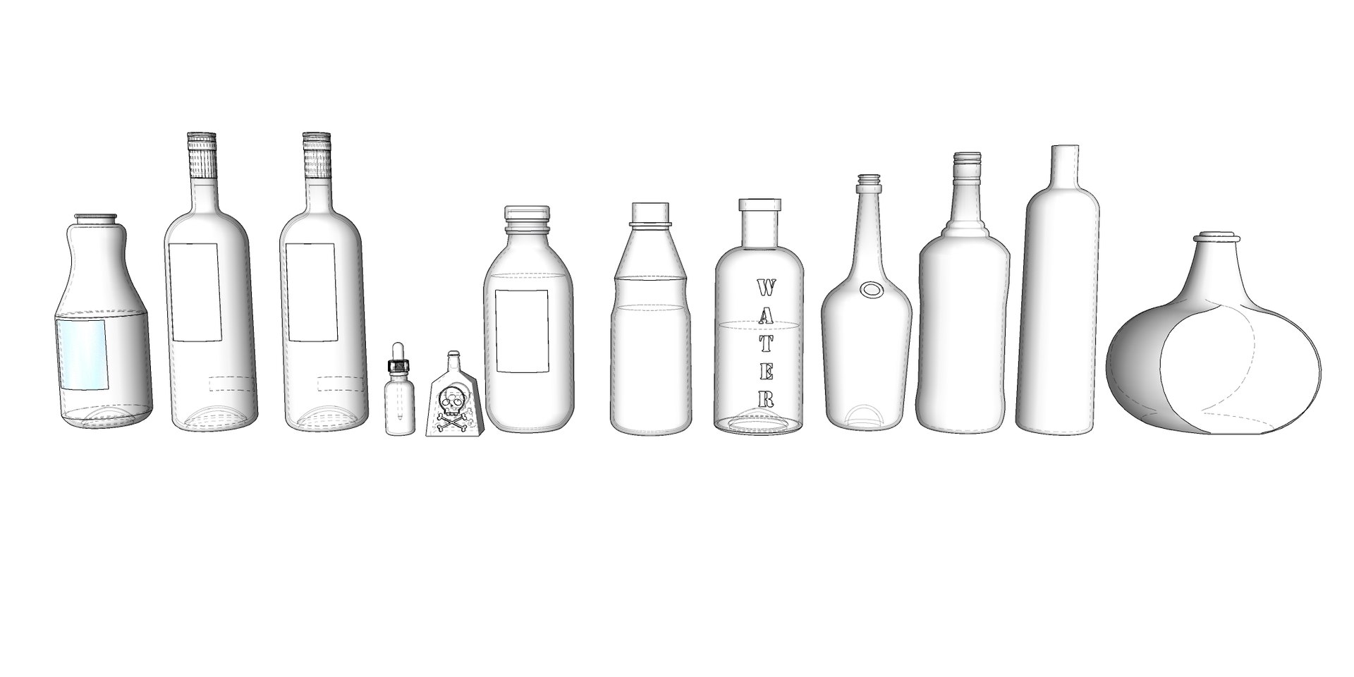 Bottles 3D model https://p.turbosquid.com/ts-thumb/GZ/1g3EeA/a2/bottles_wire/jpg/1679621691/1920x1080/fit_q87/254290f1b15087f932480853518217539df997c1/bottles_wire.jpg