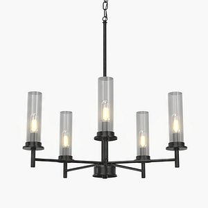 3D Kellwyn Collection Five-Light Transitional Style Chandelier Light