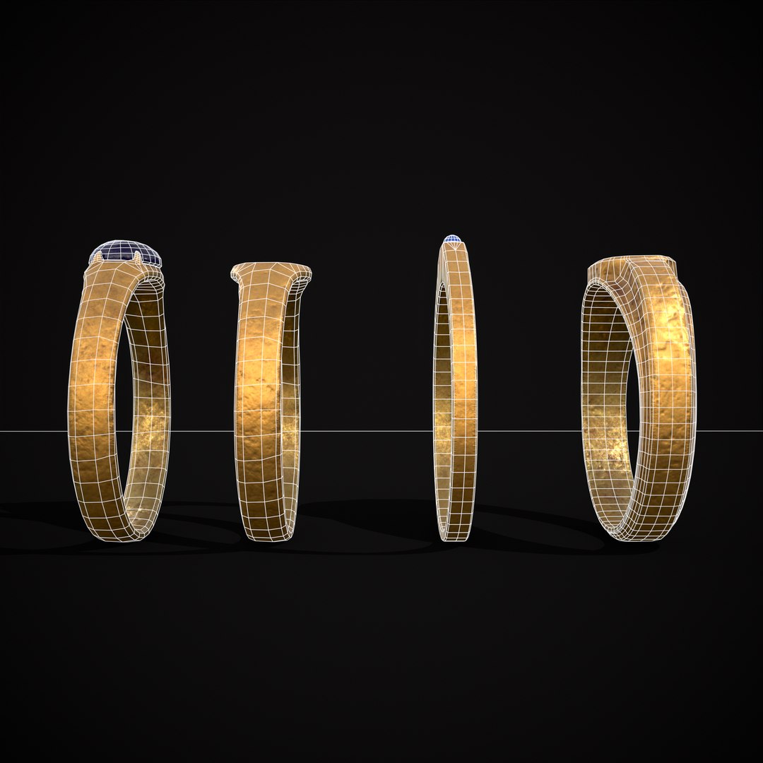 3D Four Medieval Rings - TurboSquid 2078289