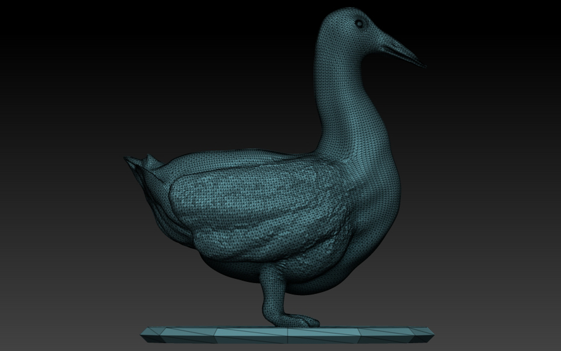 3d модель утки. 3д модель утки из люди в черном.