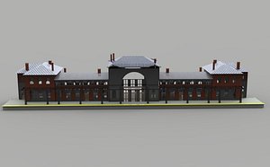 3D railway station building model