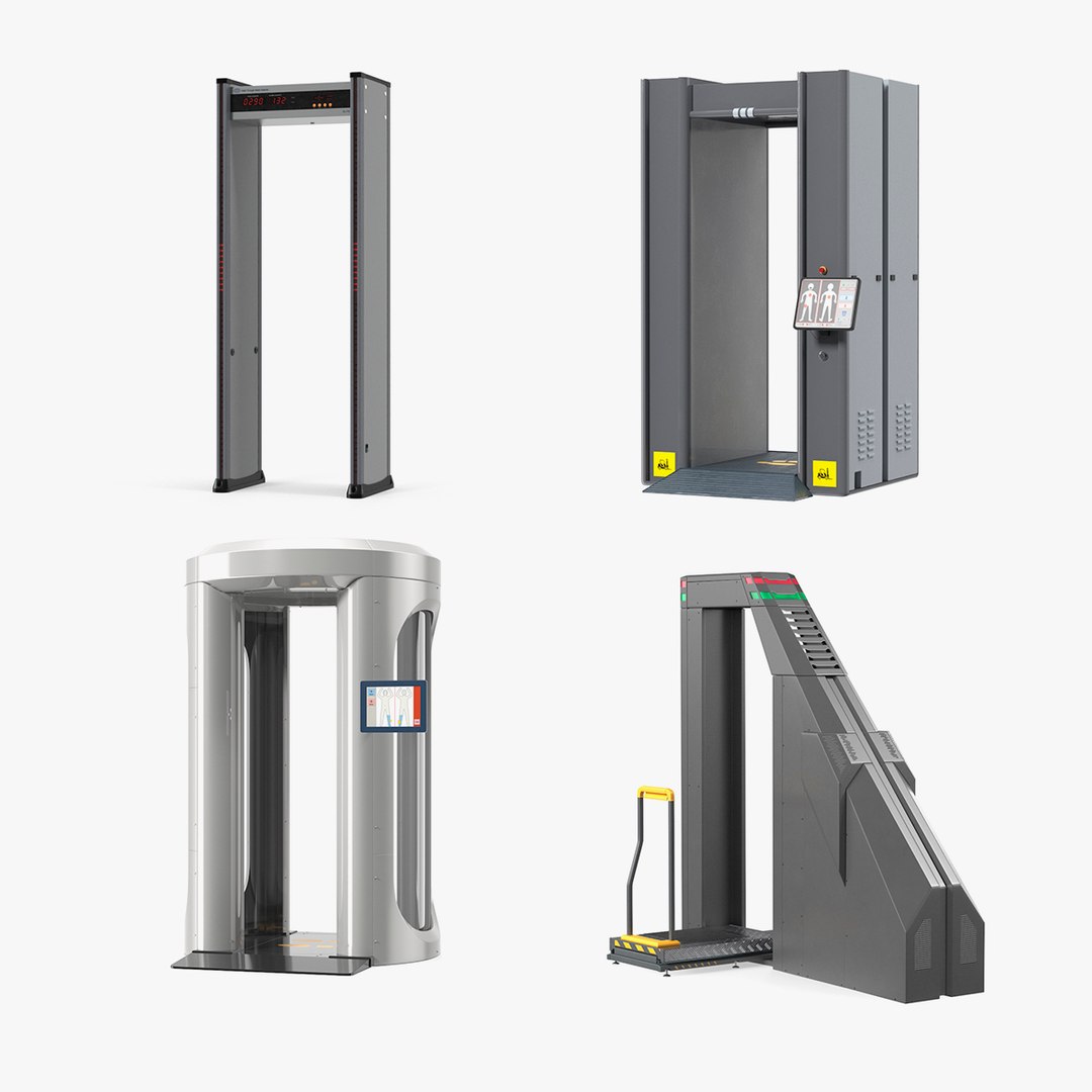 Full Body Airport Security Scanners Collection 2 3D model preview