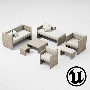 Patio Furniture 002 Set UE4