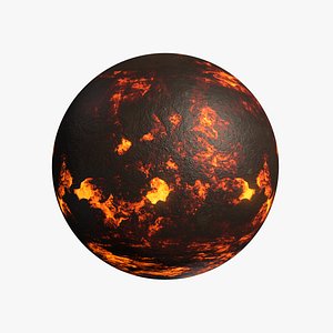 Lava Planet 04 - PBR - Metal and Gloss Versions