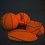 deflated basketball 3d max