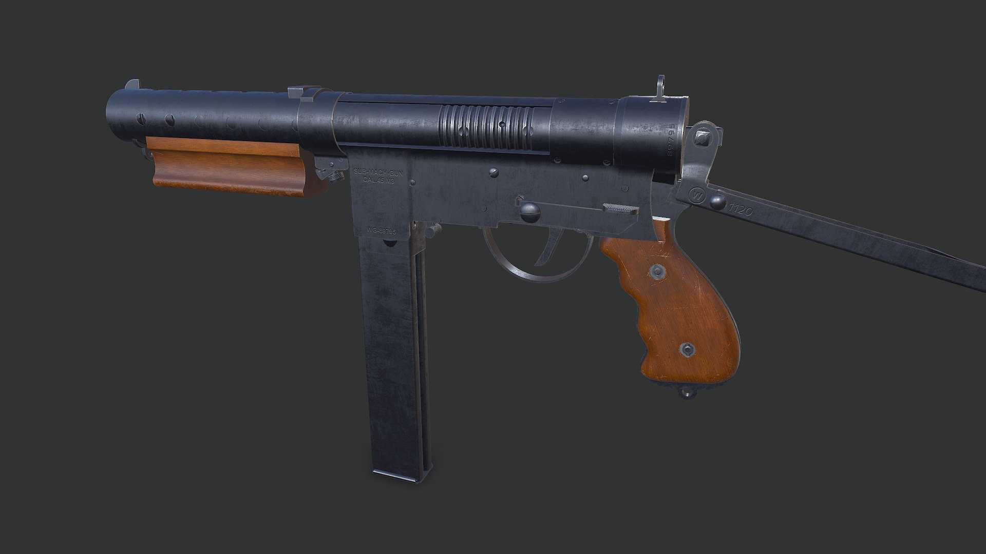 3D model BSA Welgun Submachine Gun  Low-poly PBR https://p.turbosquid.com/ts-thumb/GZ/PUR81q/k2/screenshot005/png/1763795732/1920x1080/fit_q87/f874ceb4be23bc01f473c88c373ac8879460c80c/screenshot005.jpg