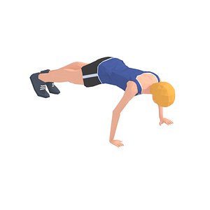 Push Ups  Exercise Woman Animation