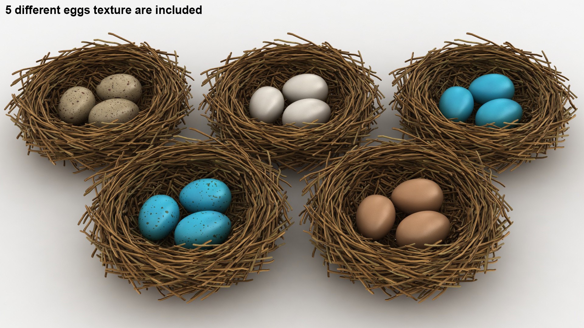 Realistic Bird Nest 05 3D Model - TurboSquid 1562042