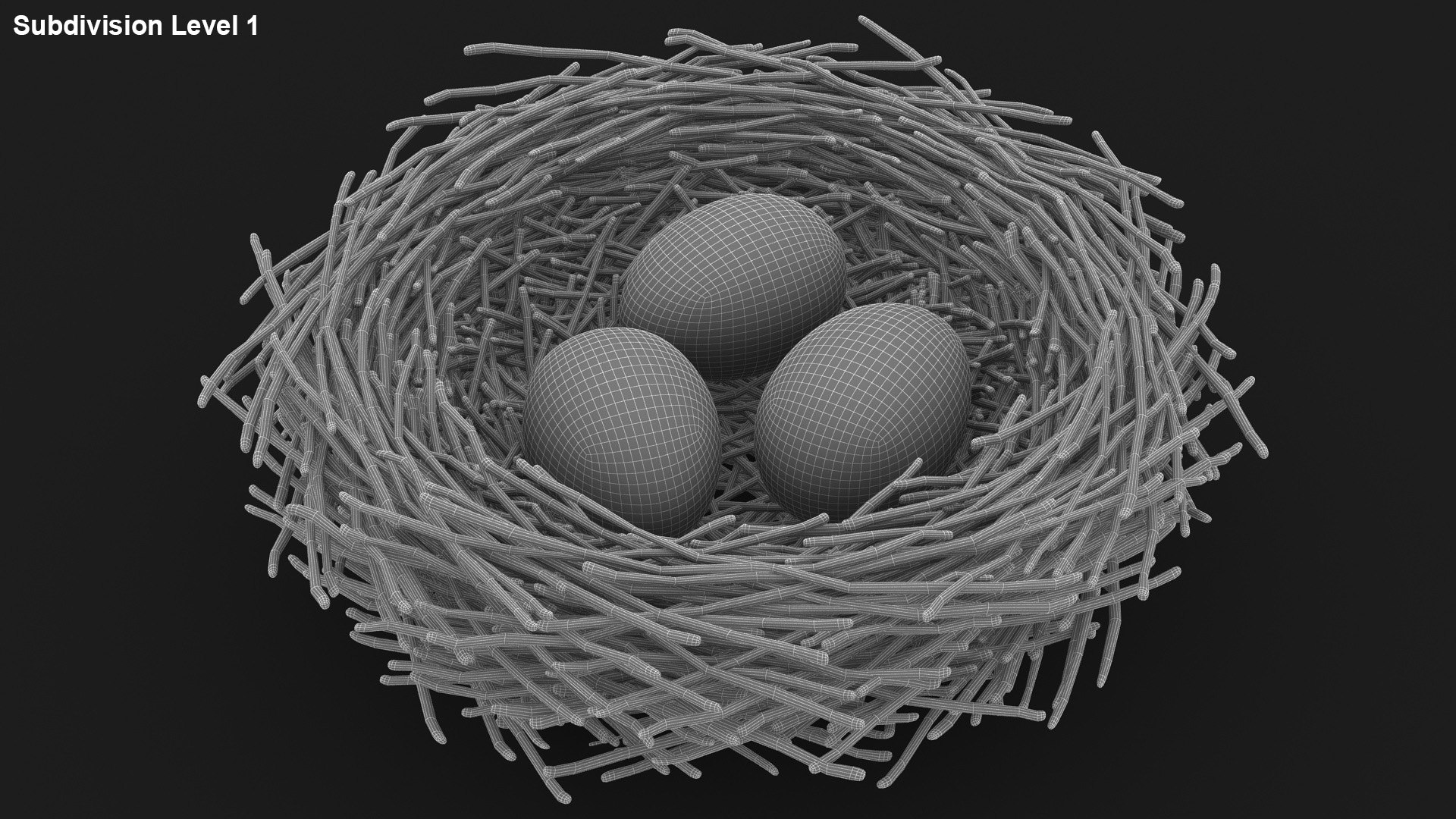 Realistic bird nest 05 3D model - TurboSquid 1562042