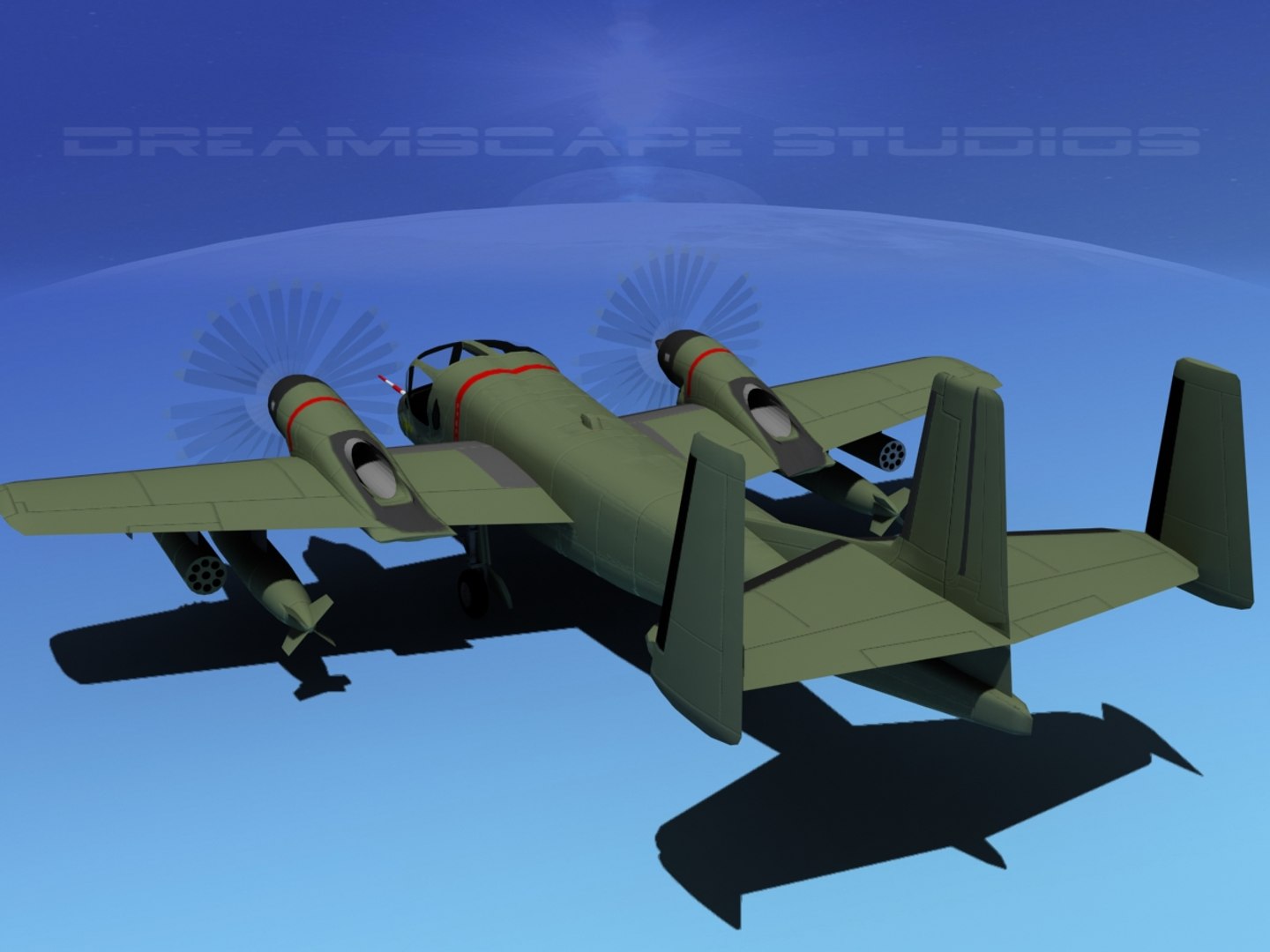 3d model of ov-1d mohawk grumman