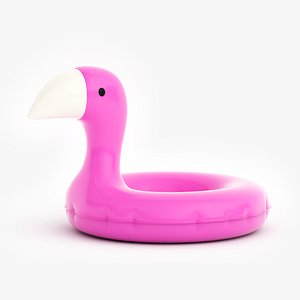 Flamingo Pool Float Inflatable Toy Swimming Tube 3D model
